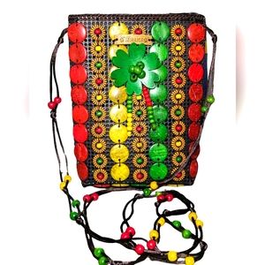 ❤️💚Native Super Cute Bright Colorful Bead Cross body Bag Purse 💚❤️
